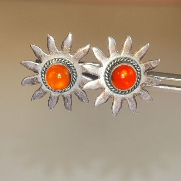 925 Silver Amber Pendant & Earrings Set - Picture 4 of 7